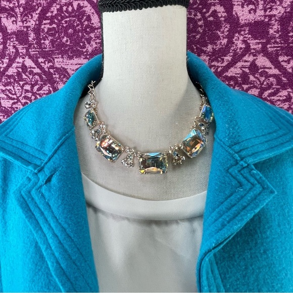 Jones New York Bright Turquoise Wool Blend Coat Sz Lg - Picture 4 of 4